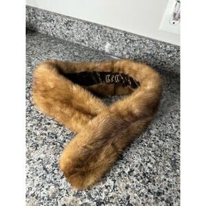 Luxurious Vintage Mink Collar Wrap Brown